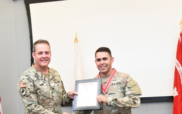 New England District officer awarded the Bronze Order of the de Fleury Medal