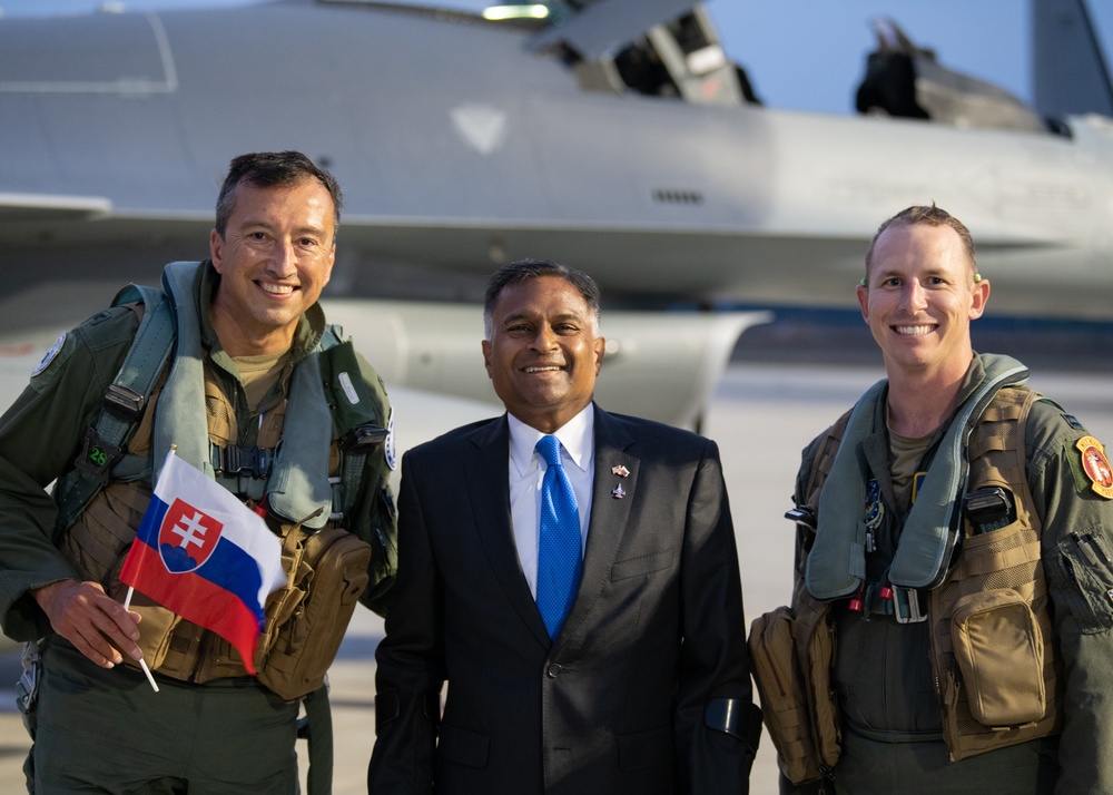 122nd Fighter Wing pilot delivers Slovakia's first F-16s