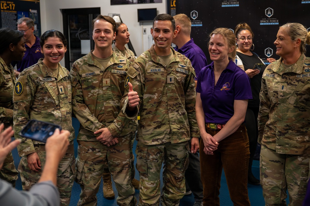 It Takes a Village: Space Force Guardian astronaut meets with launch-supporting service members