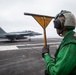 A Nimitz Sailor Observes Flight Operations
