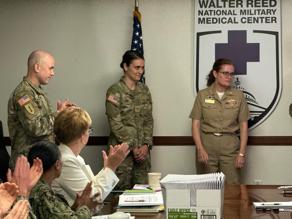 Walter Reed Director, Leaders recognize military medical officers for emergency, lifesaving care