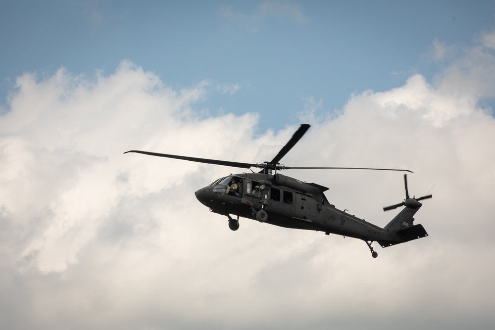 Bravo Co. conducts aerial gunnery at Camp Grayling