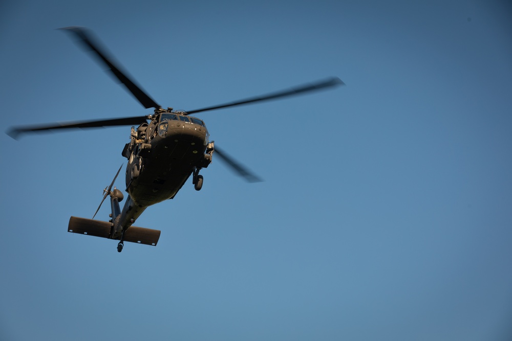 Bravo Co. conducts aerial gunnery at Camp Grayling