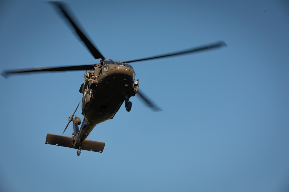 Bravo Co. conducts aerial gunnery at Camp Grayling