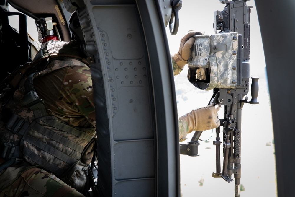 Bravo Co. conducts aerial gunnery at Camp Grayling