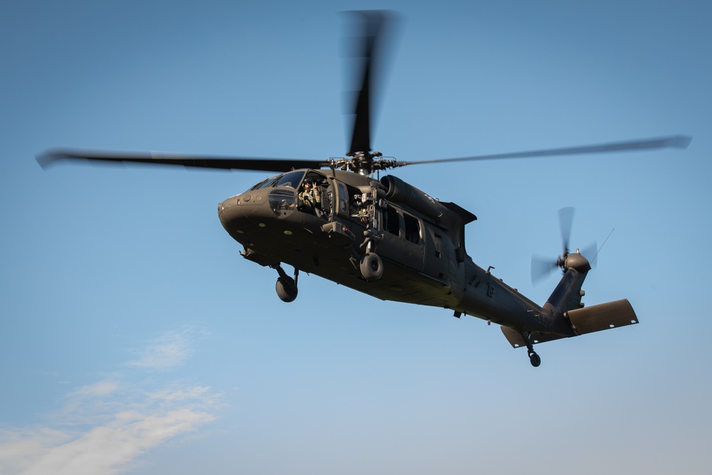 Bravo Co. conducts aerial gunnery at Camp Grayling