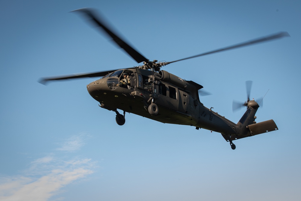 Bravo Co. conducts aerial gunnery at Camp Grayling