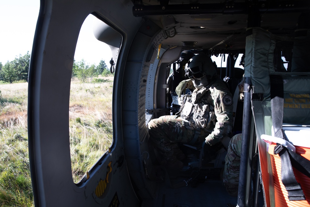 Bravo Co. conducts aerial gunnery at Camp Grayling