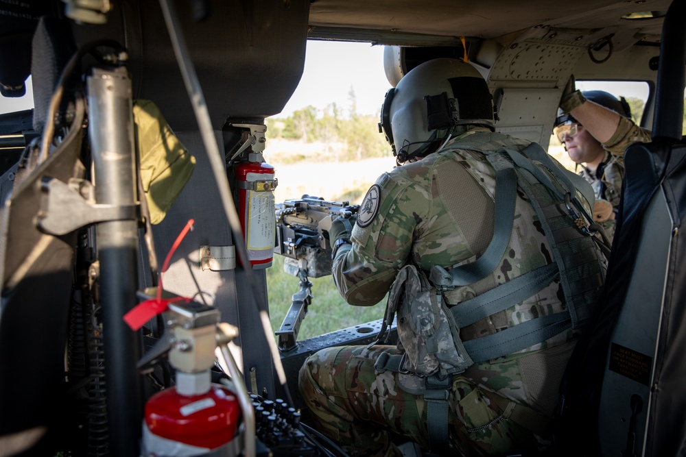 Bravo Co. conducts aerial gunnery at Camp Grayling