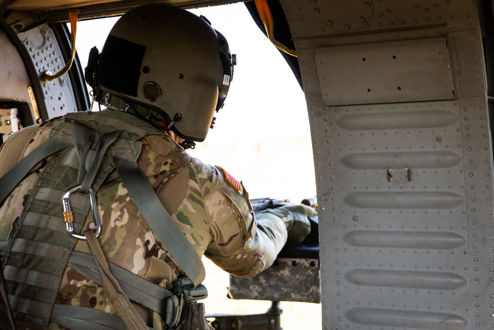 Bravo Co. conducts aerial gunnery at Camp Grayling