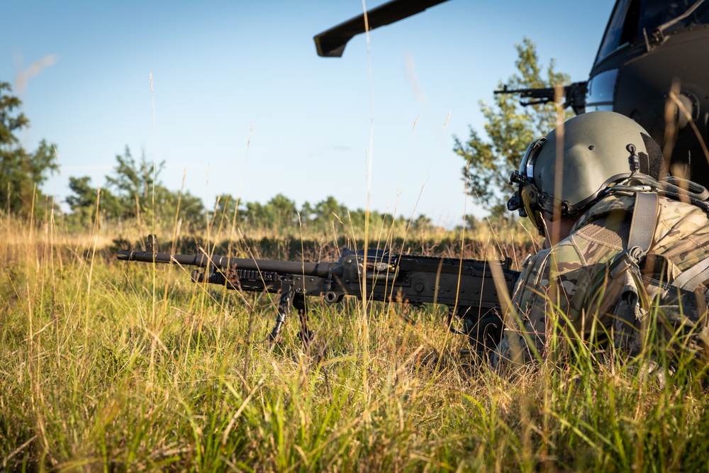 Bravo Co. conducts aerial gunnery at Camp Grayling