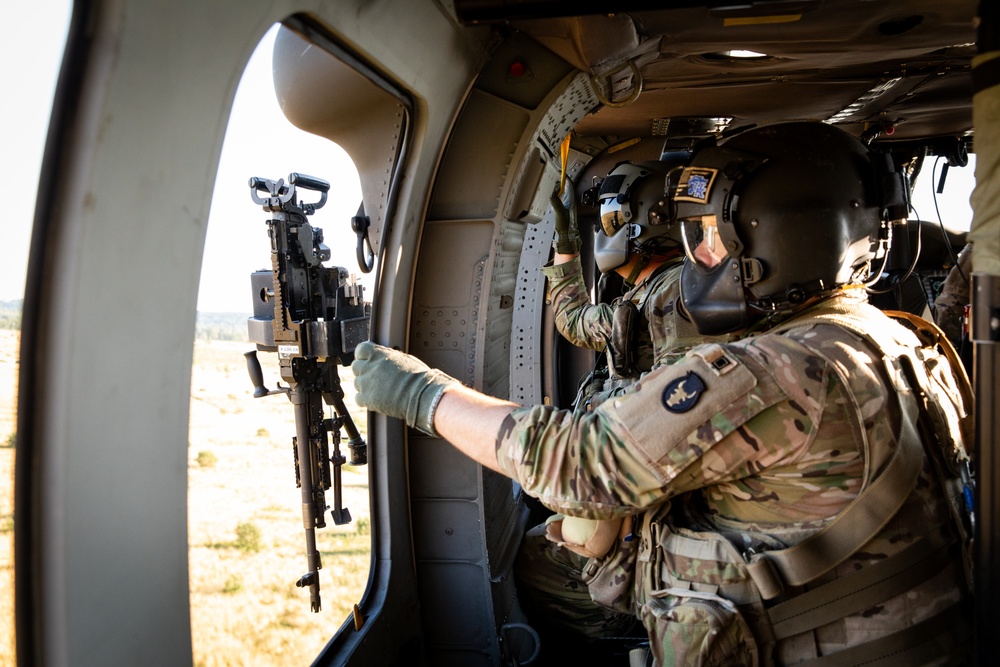 Bravo Co. conducts aerial gunnery at Camp Grayling