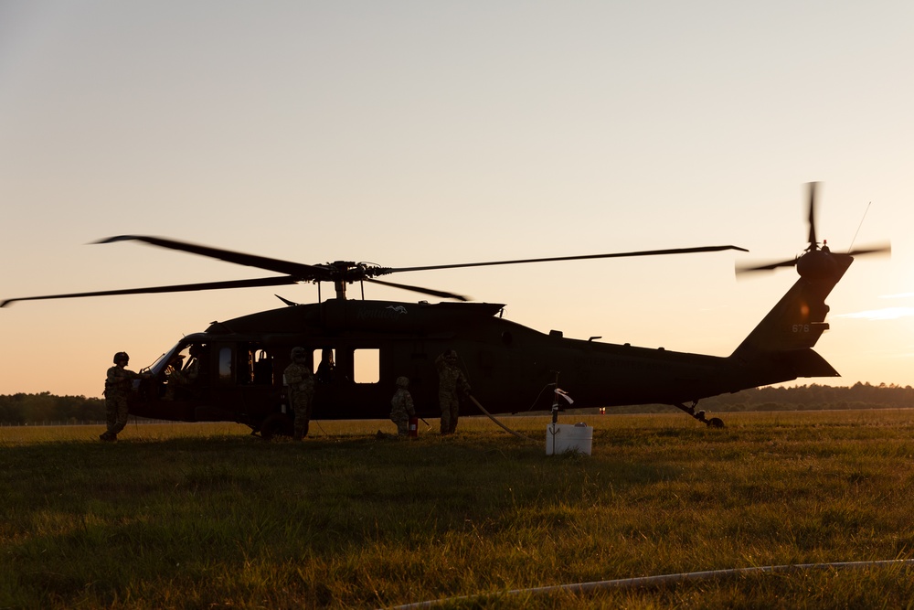 Bravo Co. conducts aerial gunnery at Camp Grayling