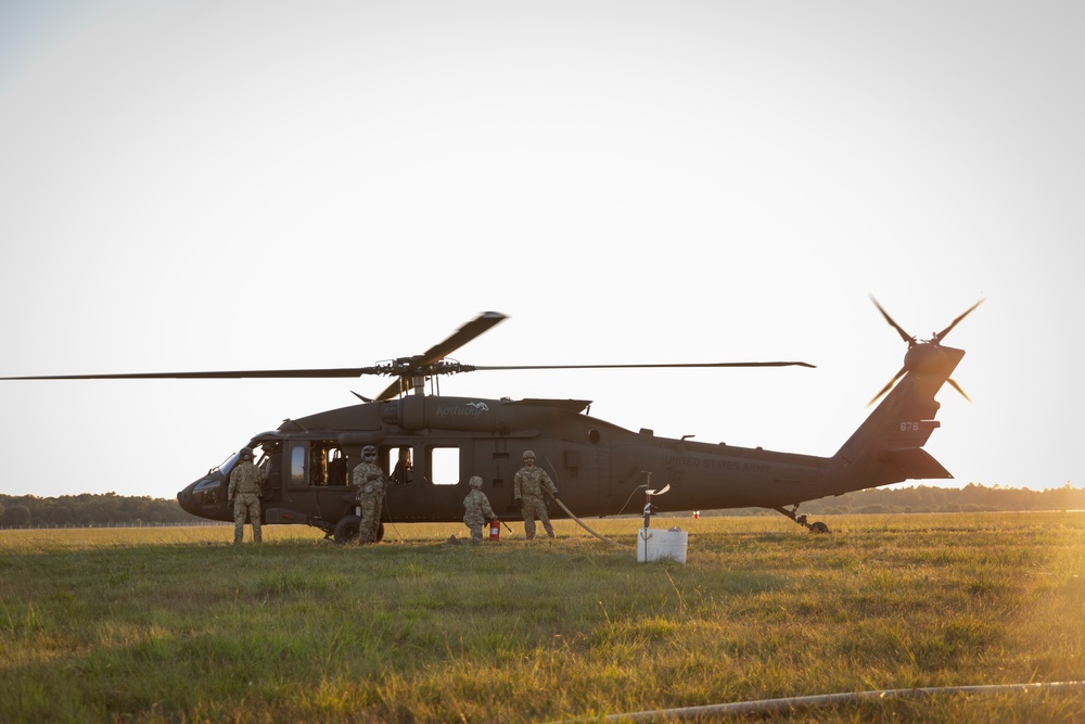 Bravo Co. conducts aerial gunnery at Camp Grayling