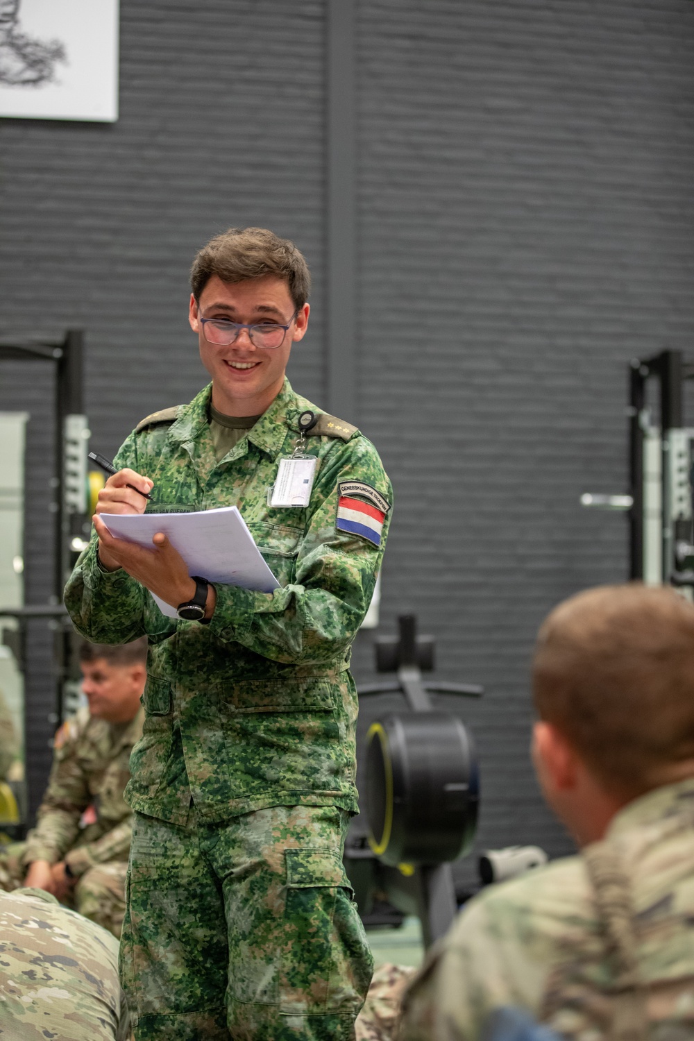 Cpt. Erik Lammert van Bueren grades members of team USA