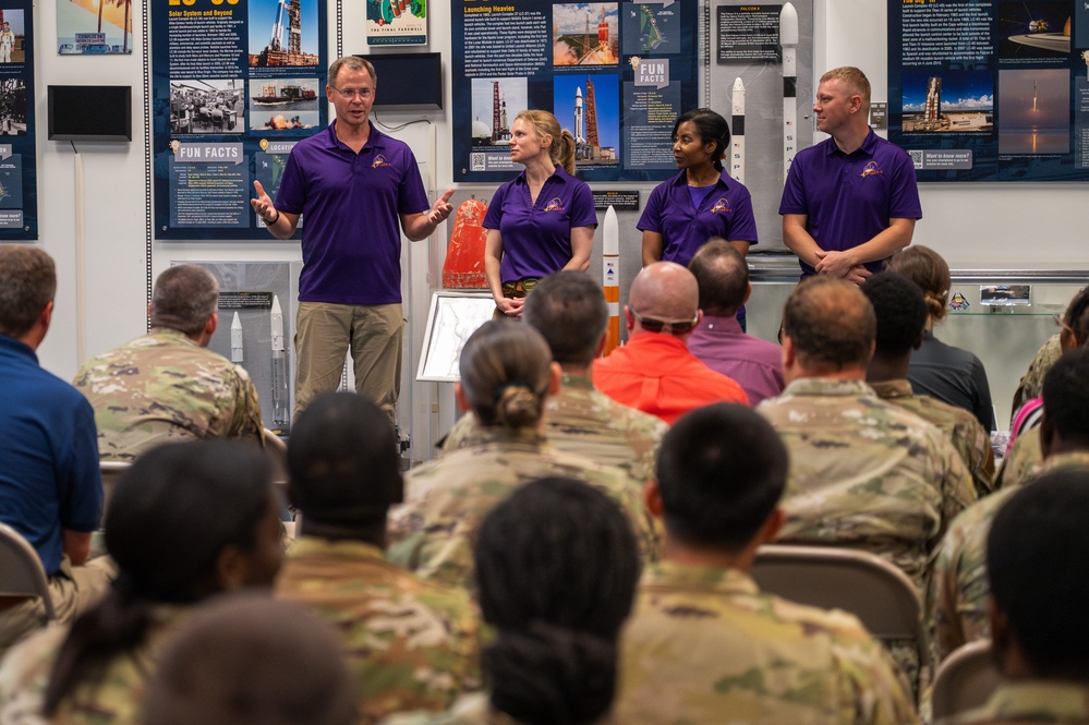 It Takes a Village: Space Force Guardian astronaut meets with launch-supporting service members