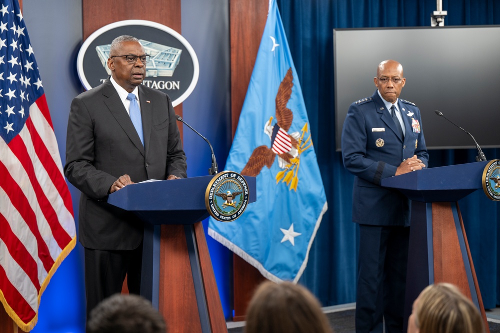 Secretary Austin, CJCS host joint press briefing