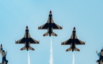 Thunderbirds Practice Flyovers Over F.E. Warren AFB