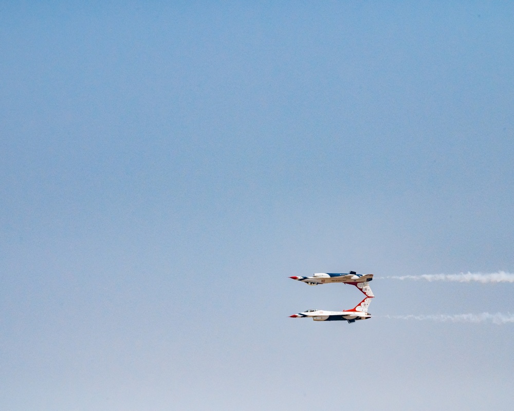 Thunderbirds Practice Flyovers Over F.E. Warren AFB