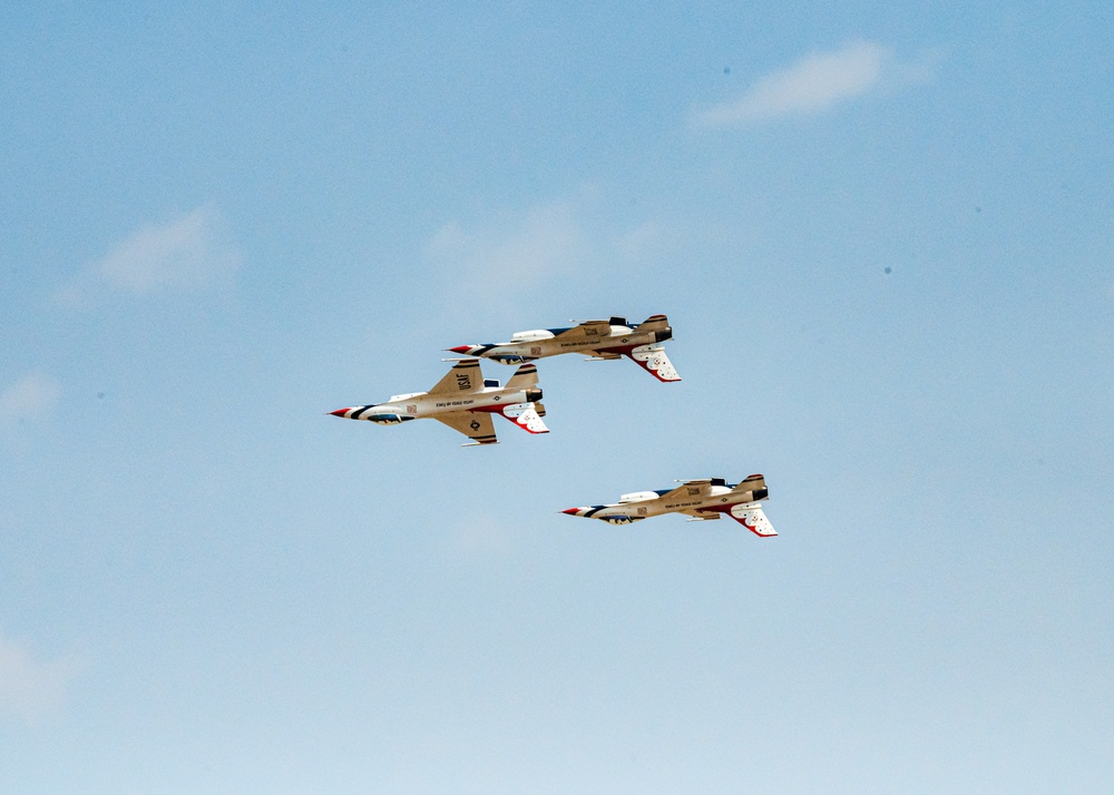 Thunderbirds Practice Flyovers Over F.E. Warren AFB