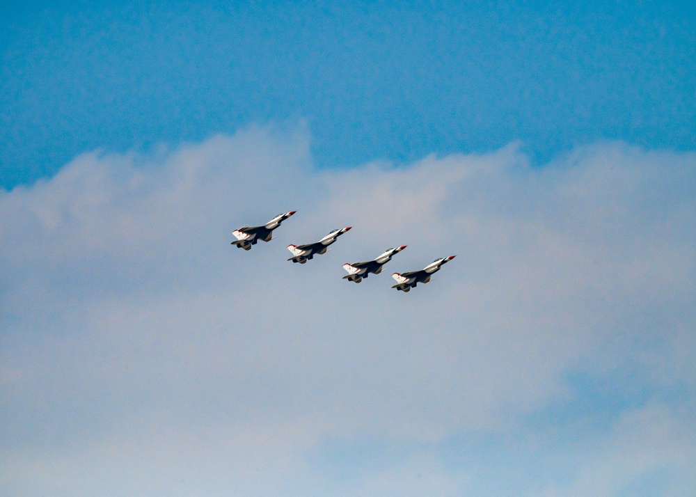 Thunderbirds Practice Flyovers Over F.E. Warren AFB