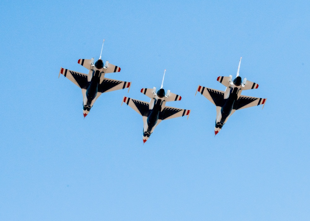 Thunderbirds Practice Flyovers Over F.E. Warren AFB