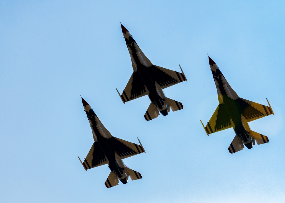 Thunderbirds Practice Flyovers Over F.E. Warren AFB