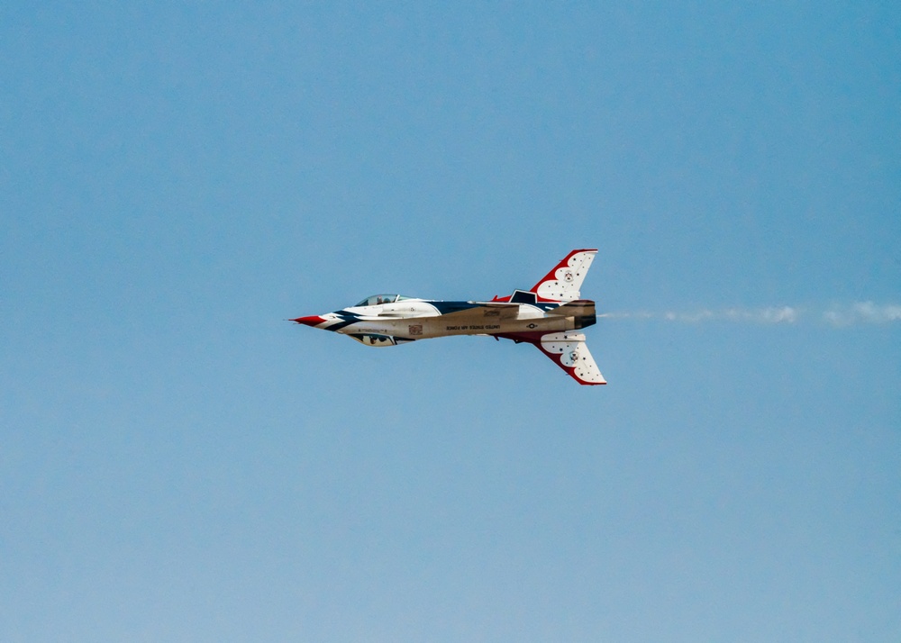 Thunderbirds Practice Flyovers Over F.E. Warren AFB