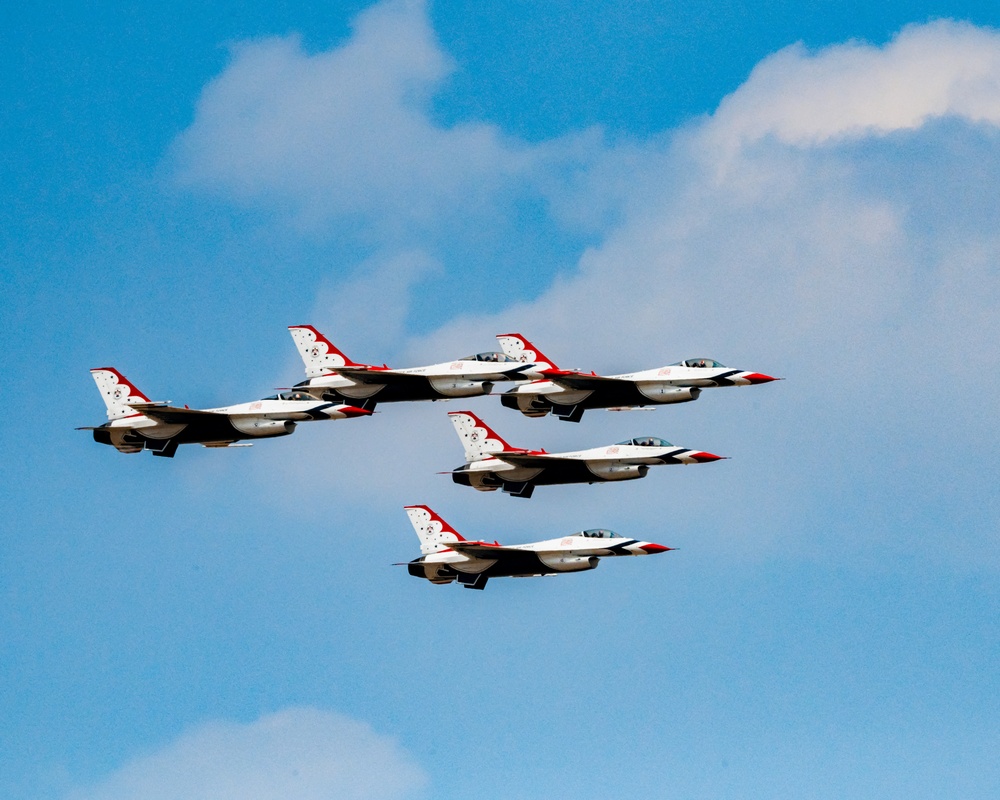 Thunderbirds Practice Flyovers Over F.E. Warren AFB