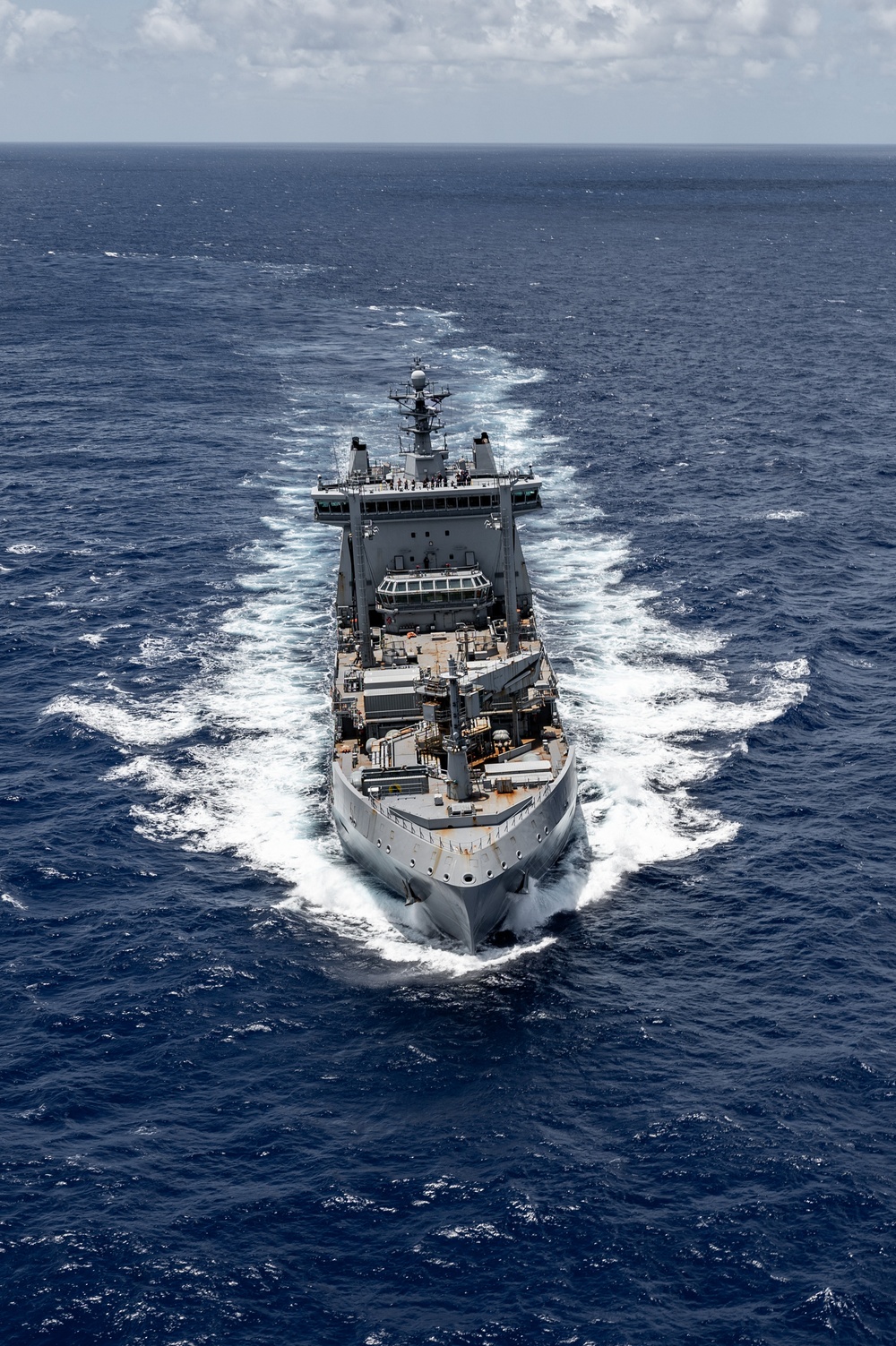 Multinational ships sail in formation during RIMPAC 2024