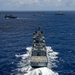 Multinational ships sail in formation during RIMPAC 2024