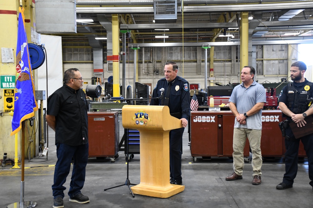 Yuma Test Center team lead honored by Yuma Police Department