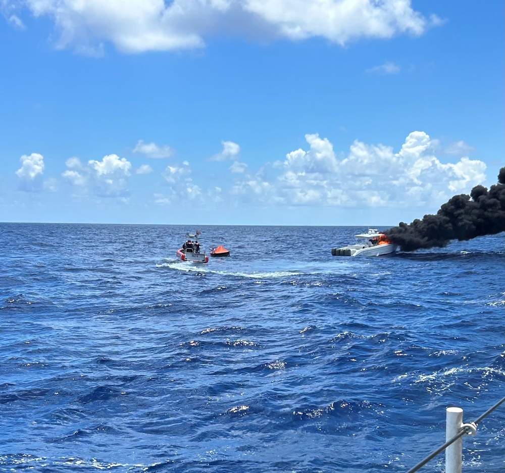 Coast Guard, partners rescue two people from vessel fire near Dania Beach