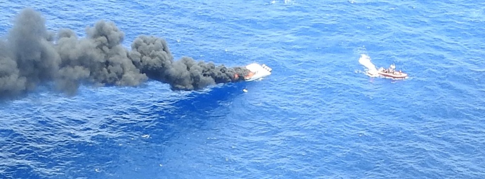 Coast Guard, partners rescue two people from vessel fire near Dania Beach