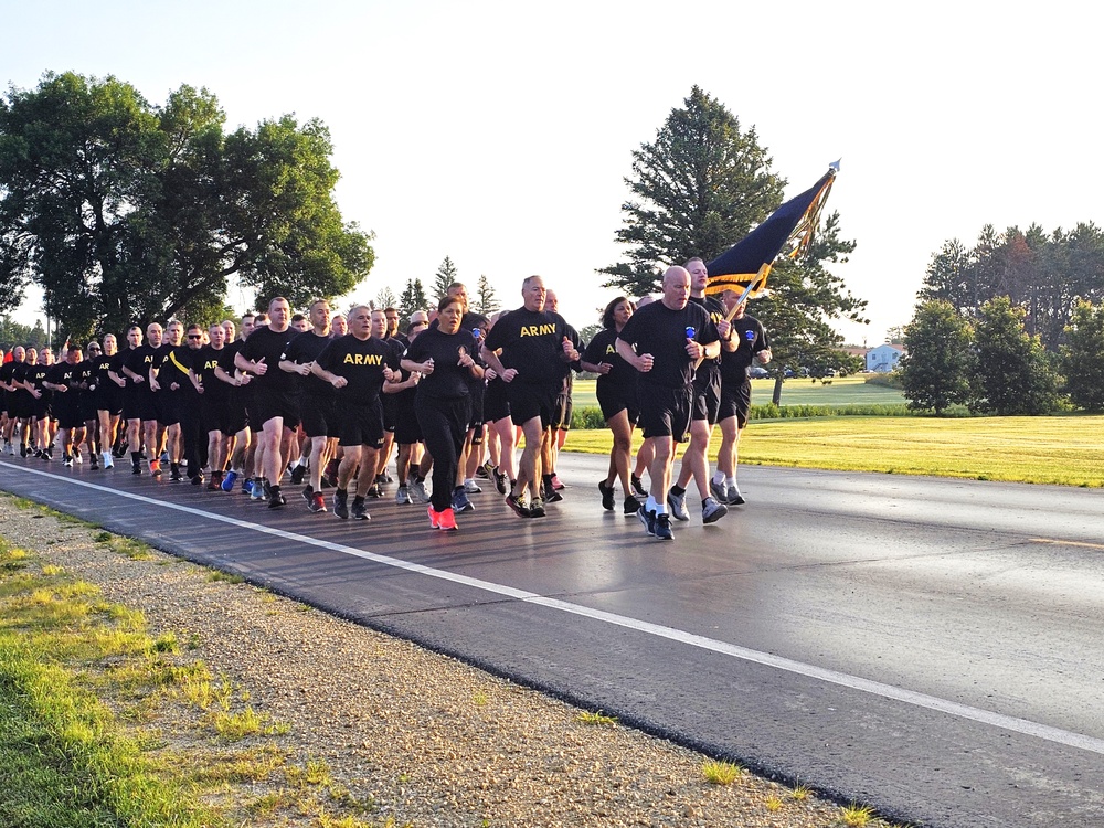 Installation Run brings together Soldiers from across Fort McCoy to build esprit de corps