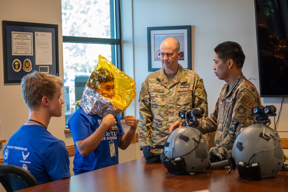 Aerospace Career Education Academy students tour McChord Field