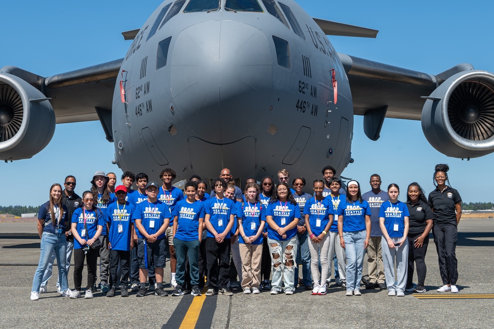 Aerospace Career Education Academy students tour McChord Field