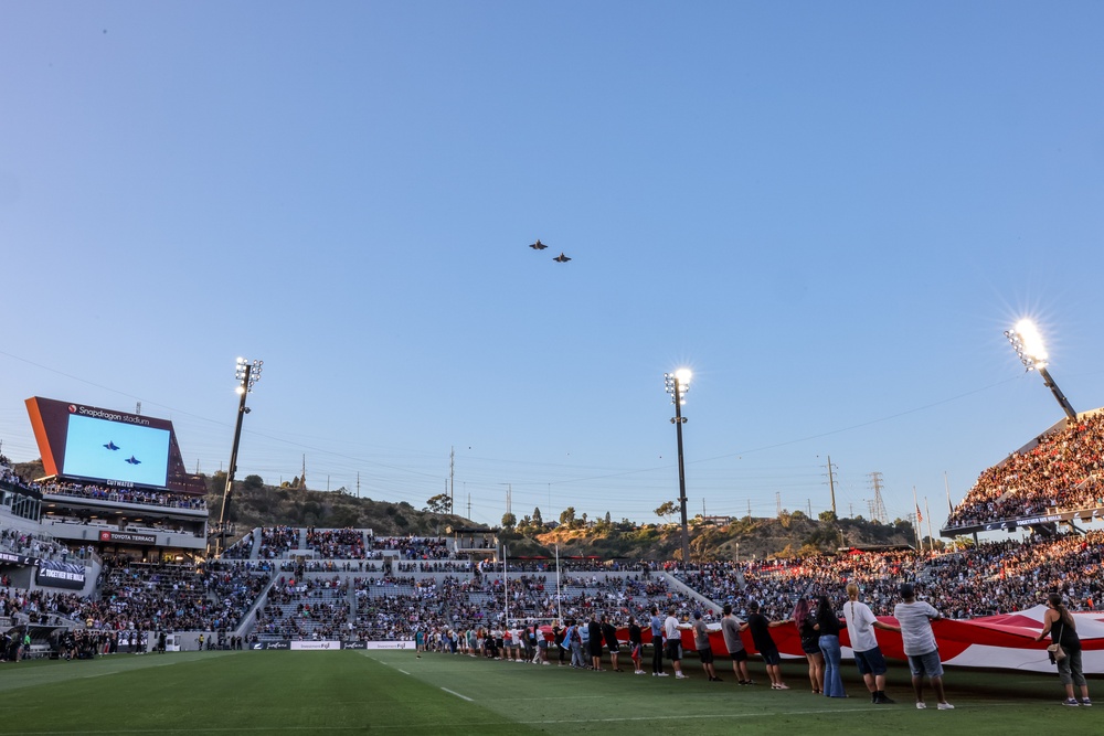 VMFA-311 Flyover | All Blacks vs. Fiji rugby match