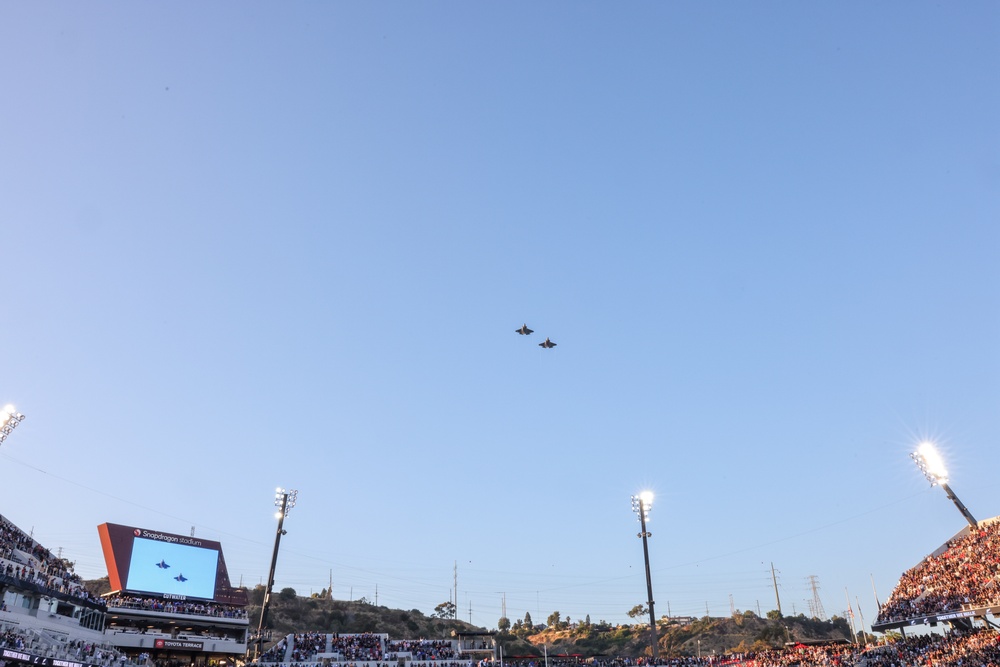 VMFA-311 Flyover | All Blacks vs. Fiji rugby match