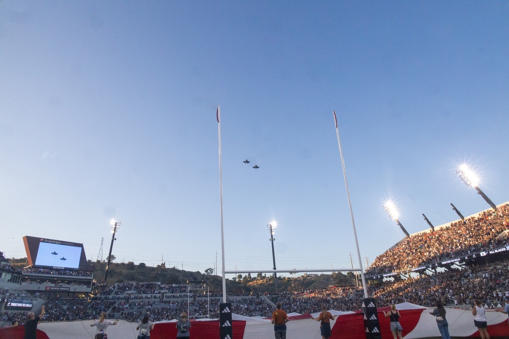 VMFA-311 Flyover | All Blacks vs. Fiji rugby match