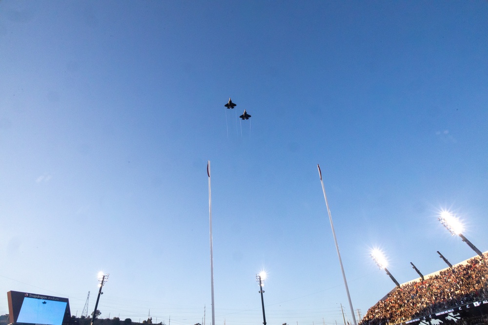 VMFA-311 Flyover | All Blacks vs. Fiji rugby match