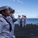 Abraham Lincoln conducts a Burial-at-sea