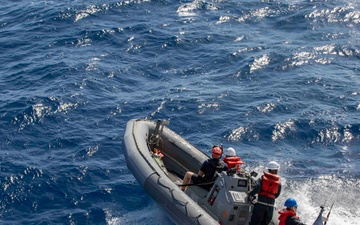 USS Spruance conducts small boat operations