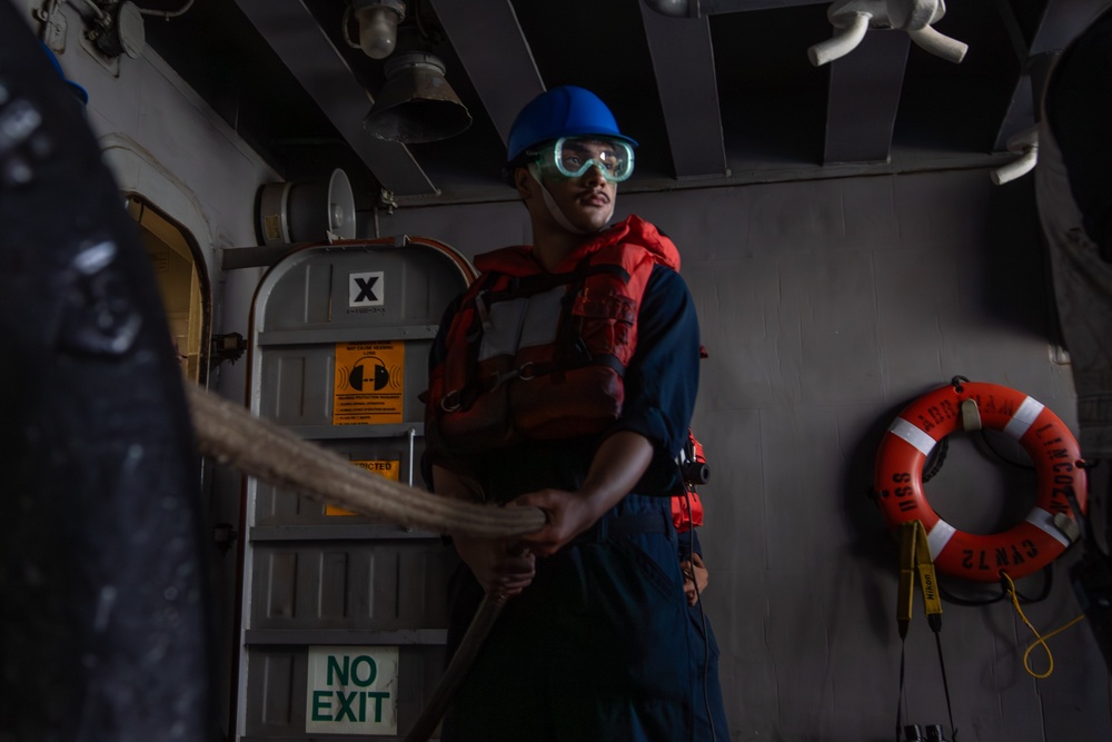 Abraham Lincoln conducts replenishment-at-sea