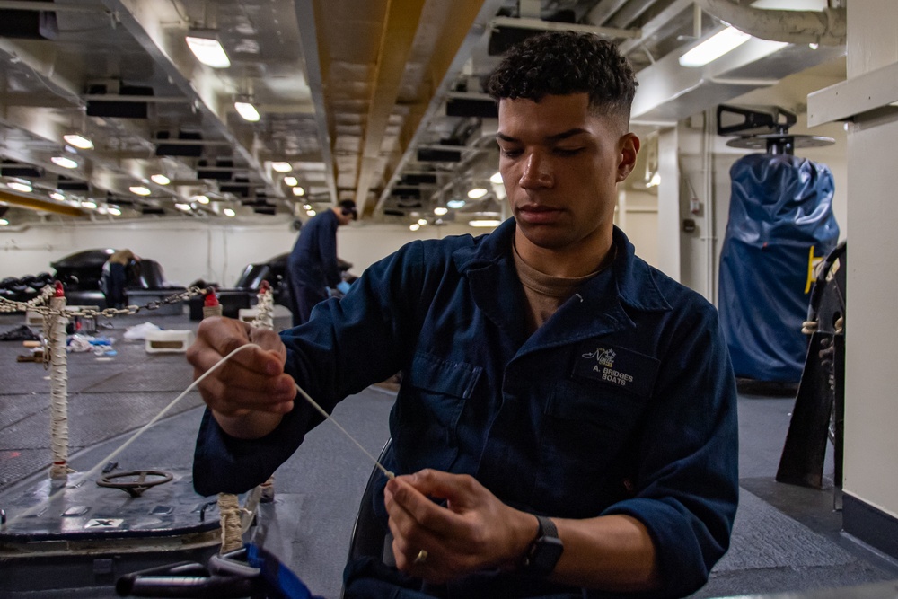 Nimitz Sailor Conducts Maintenance