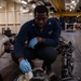 Nimitz Sailor Paints In The Forecastle