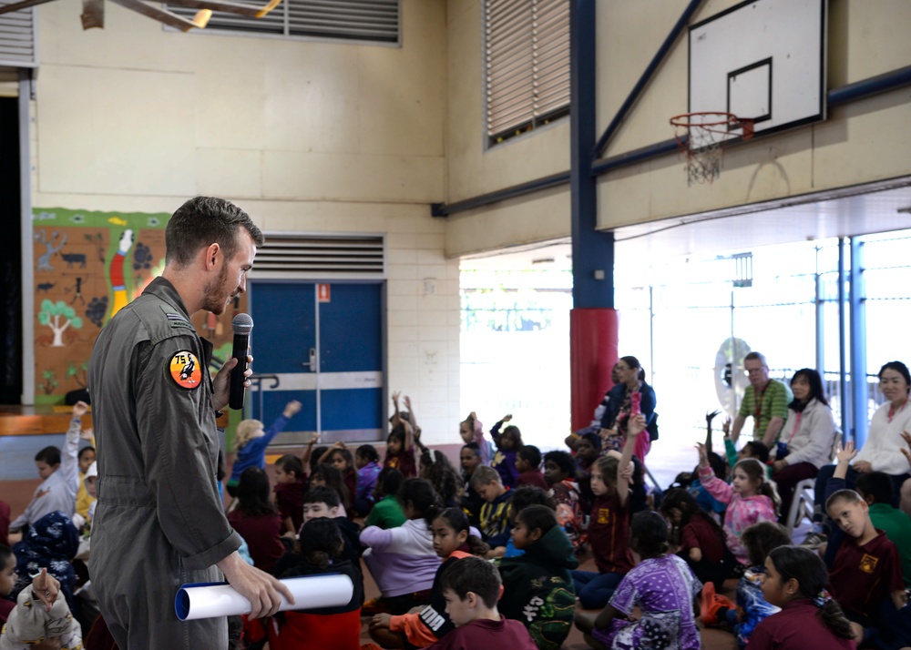 USAF and RAAF visit children, building relationships during Pitch Black 2024