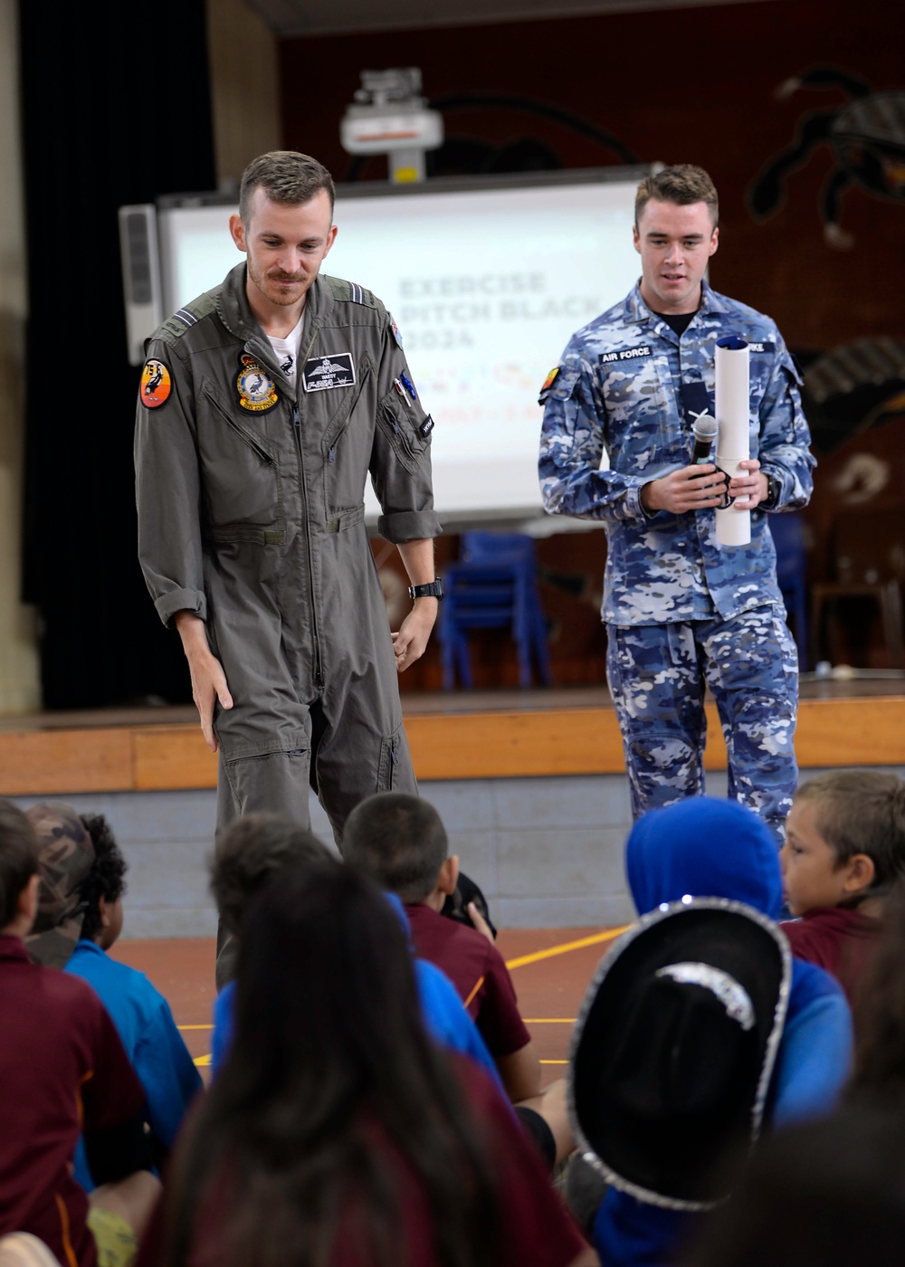 USAF and RAAF visit children, building relationships during Pitch Black 2024