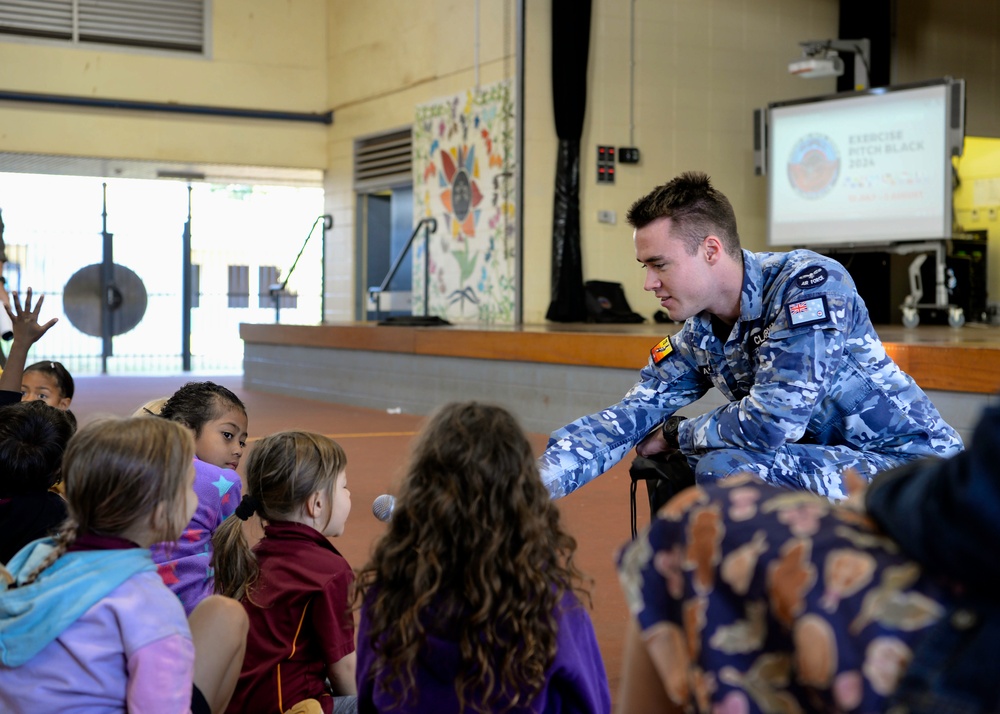 USAF and RAAF visit children, building relationships during Pitch Black 2024