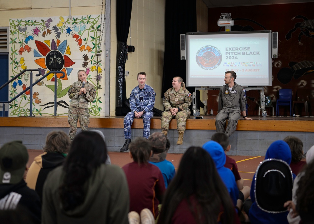 USAF and RAAF visit children, building relationships during Pitch Black 2024